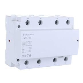 Shopcorp 100 Amp 4 Pole Normally Closed IEC 500V Contactor for HVAC, AC, Motor Load and Lighting