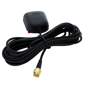 Shopcorp Active and Waterproof GPS Antenna with SMA Male and 3 ft - 28dB Gain, 3-5VDC (Magnetic Base)
