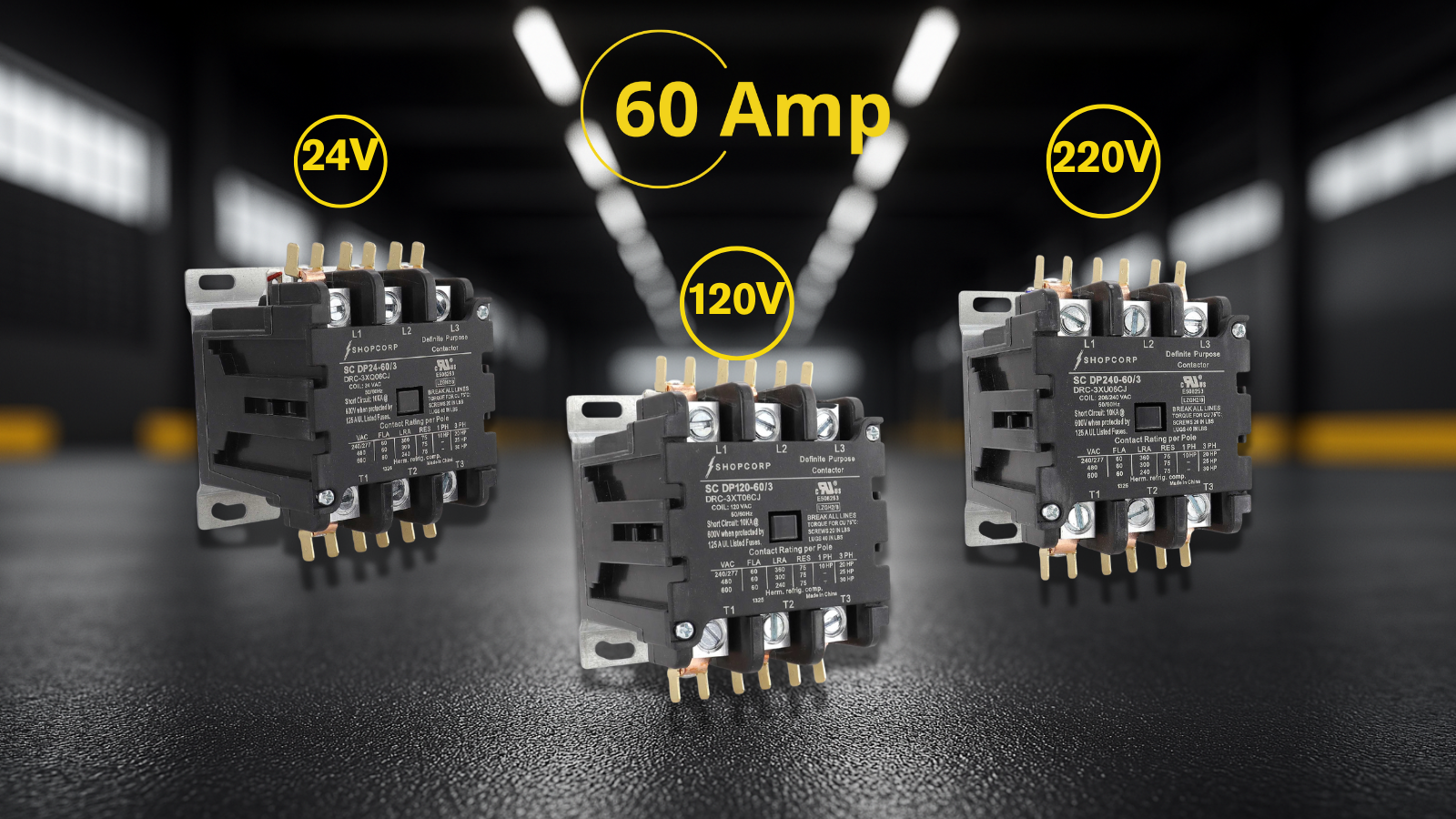 60 Amp 3 Pole Contactor: HVAC, Motor Load & Coil Voltage Guide