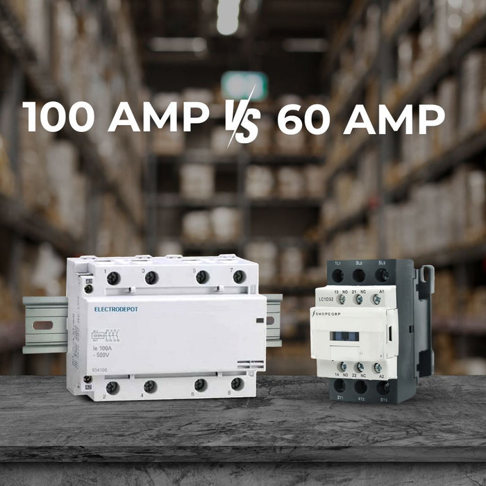 Las diferencias claves entre: Contactores de 100 Amp vs. 60 Amp