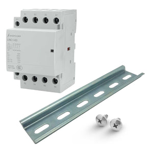 Shopcorp 40A 4 Pole Normally Closed Contactor IEC 400V - 110/120VAC Coil whit DIN Rail for HVAC, AC, Motor Load, and Lighting