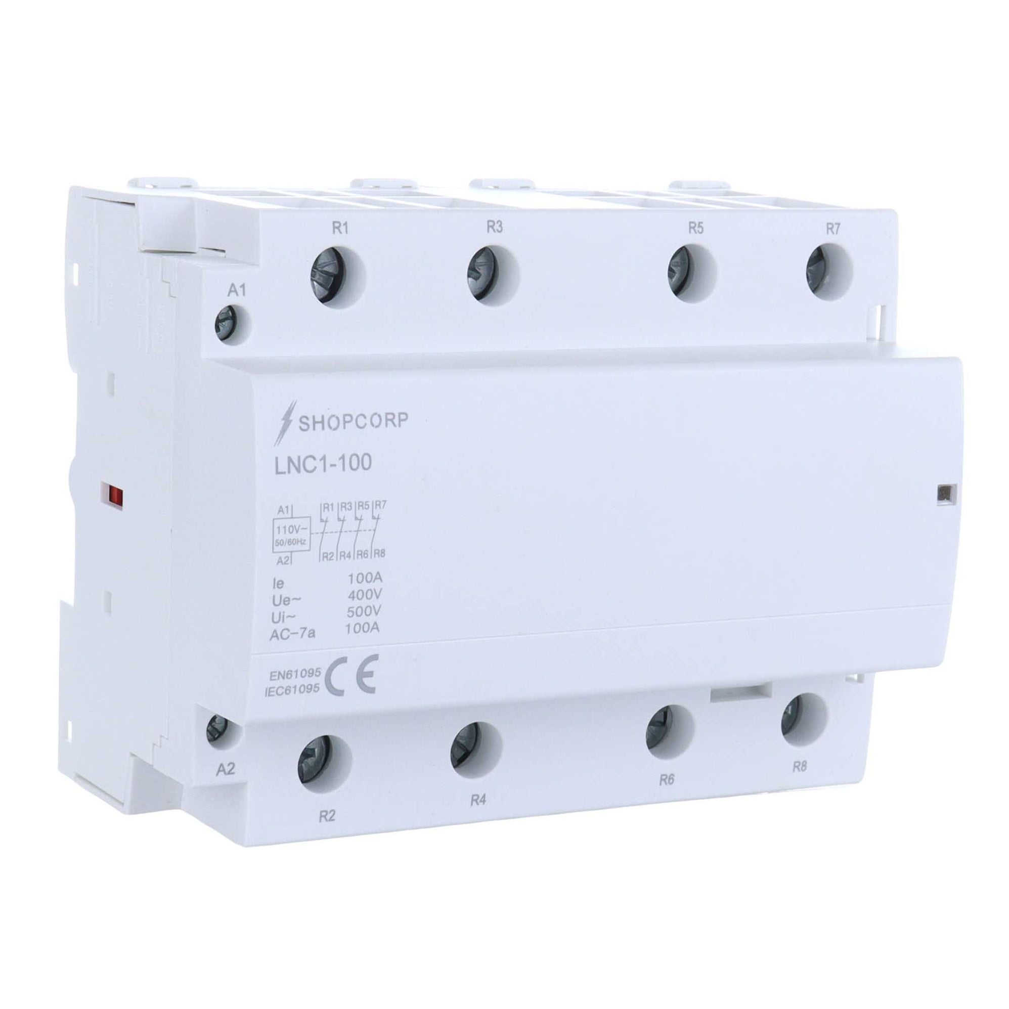 Closed Contactor Contactor, 4 Pole Normally Closed, 110/120V, 100Amp — ContactorDepot.com