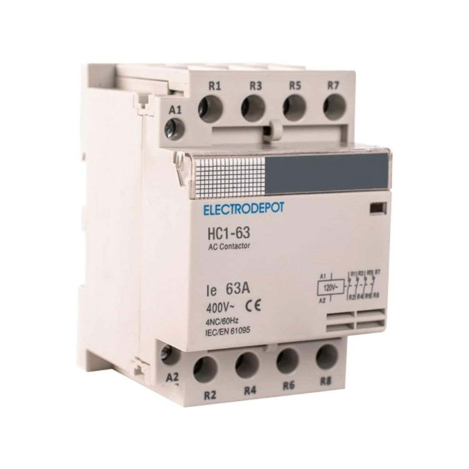 Closed Contactor Contactor, 4 Pole Normally Closed, 110/120V, 60A - ContactorDepot.com
