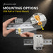 Shopcorp 2 Pole 63A NO Contactor, 24V AC/DC Coil, 250V, DIN Rail | UL Recognized for Lighting & HVAC