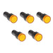 Shopcorp 20mA Energy Saving, Industrial LED Indicator Lights - 5 Yellow Bulbs