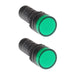 Shopcorp 20mA Energy Saving, Industrial LED Indicator Lights - 10 Green Bulbs