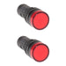 Shopcorp 20mA Energy Saving, Industrial LED Indicator Lights - 10 Red Bulbs