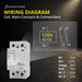 Shopcorp 2 Pole 63A NO Contactor, 120V AC/DC Coil for HVAC & Lighting, DIN Rail | UL Recognized