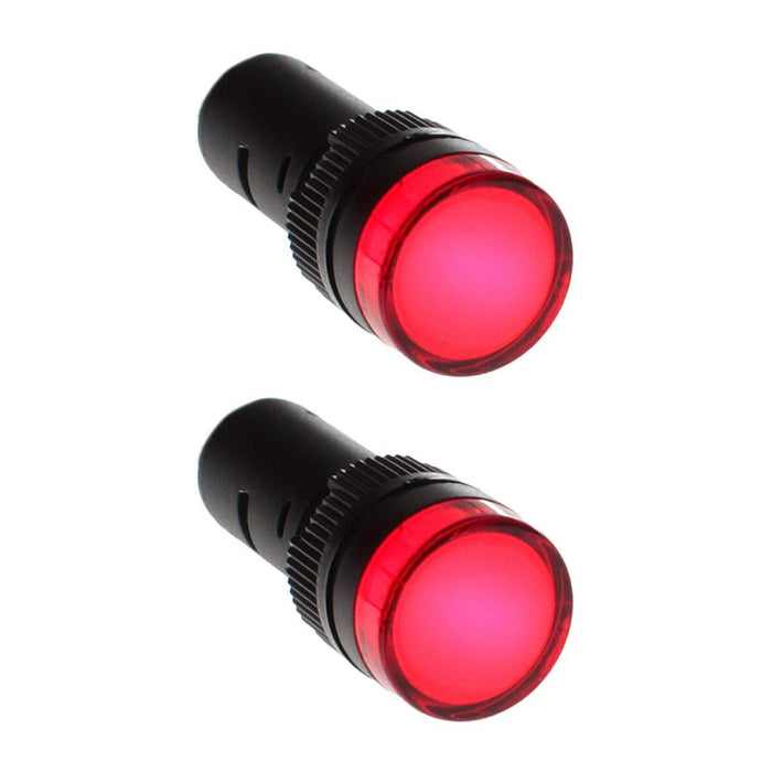 Shopcorp 20mA Energy Saving, Industrial LED Indicator Lights - 10 Red Bulbs