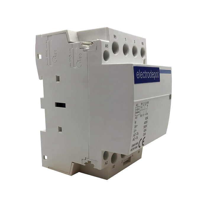 Electrodepot 40A 4 Pole 2NO / 2NC 400V Contactor - 110/120VAC for HVAC, AC, Motor Load and Lighting