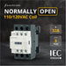 Shopcorp 30A 3 Pole IEC 660V Contactor - Normally Open and Aux. 1NO/1NC - 110/120VAC Coil for HVAC, AC, Motor & Lighting - NO