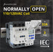 Shopcorp 30A 3 Pole Contactor NO & Aux 1NO/1NC - 110/120VAC Coil w/ 24-7 Timer, DIN Rail & Screws for Motor & Lighting