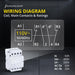 Shopcorp 63 Amp 4 Pole 2NO / 2NC 400V Contactor, 110/120VAC Coil for HVAC, Air Conditioner, Motor Load & Lighting System