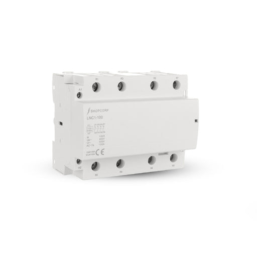 Shopcorp 100 Amp 4 Pole Normally Closed IEC 500V Contactor for HVAC, AC, Motor Load and Lighting