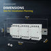 Shopcorp 63A 12 Pole (4x3) NO Contactor - IEC 400V - 110/120VAC Coil - with DIN Rail & Screws for HVAC, Motor & Lighting - Dimensions