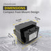 Shopcorp 75VA HVAC Transformer, 120/208/240/480VAC to 24VAC, 4A Resettable Breaker, Foot Mount