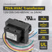 Shopcorp 75VA HVAC Transformer, 120/208/240/480VAC to 24VAC, 4A Resettable Breaker, Foot Mount