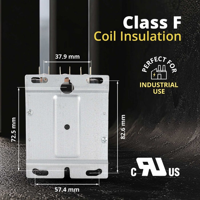 Shopcorp 60A 3 Pole Definite Purpose - 75 RES 120V, 24V or 240V Coil Contactor - UL Listed for HVAC, Refrigeration, and Heat Pump Systems