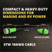 Shopcorp 50A to 30A Marine Shore Power Adapter Cord – SS2-50P to L5-30R, 1.5FT STW 10AWG, Green, UL/ETL