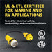 Shopcorp 50A to 30A Marine Shore Power Adapter Cord. SS2-50P to L5-30R, 1.5FT Heavy-Duty STW Cable, UL/ETL Certified