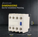 Shopcorp Auxiliary Contact LA1-D22 for AC Contactor 2 NO 2 NC Auxiliary Contact Block, Front Mount Design Contactor