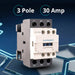 Electrodepot 30A 3 Pole IEC 660V Contactor - Normally Open and Auxiliary 1NO/1NC - 110/120VAC Coil for HVAC, AC, Motor Load and Lighting (2 pack)