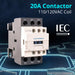 Electrodepot 20 Amp 3 Pole IEC 110 / 120VAC Normally Open (NO) Contactor