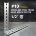 Electrodepot 2 Pieces Slotted Aluminum DIN Rail (35 mm x 8-in) with 4 #10 Stainless Steel Screws
