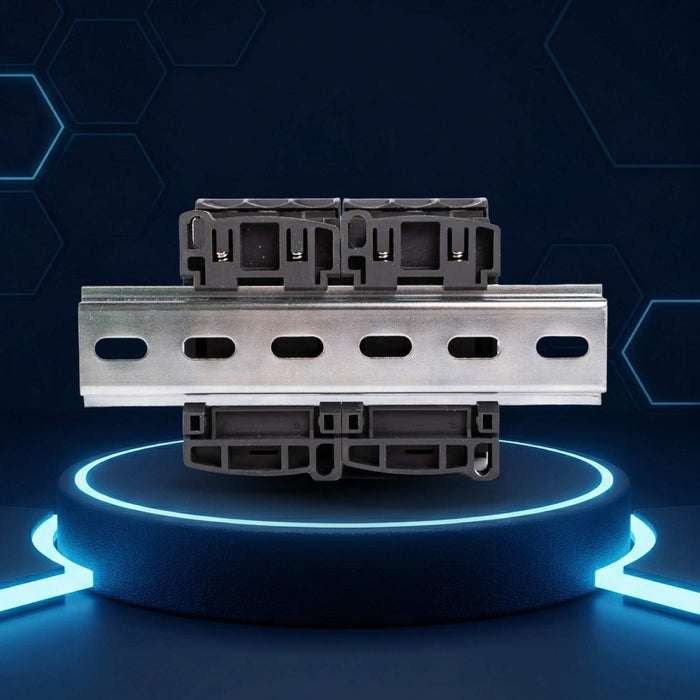 Electrodepot Contactor - 30A 6 Pole (3 Pole x 2) NO and Aux 1NO/1NC - 110/120V Coil, Includes DIN Rail and 2 Screws - for HVAC, AC, Motor Load and Lighting