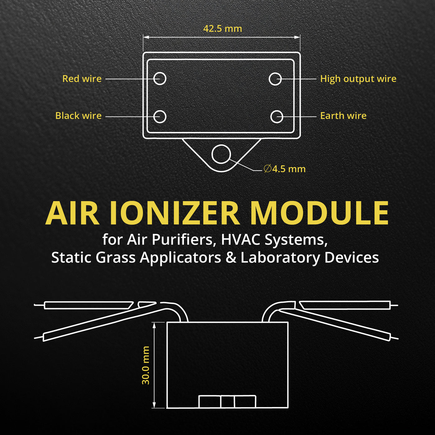 Negative Ion Generator - High Voltage Ionizer 110-120 VAC ...