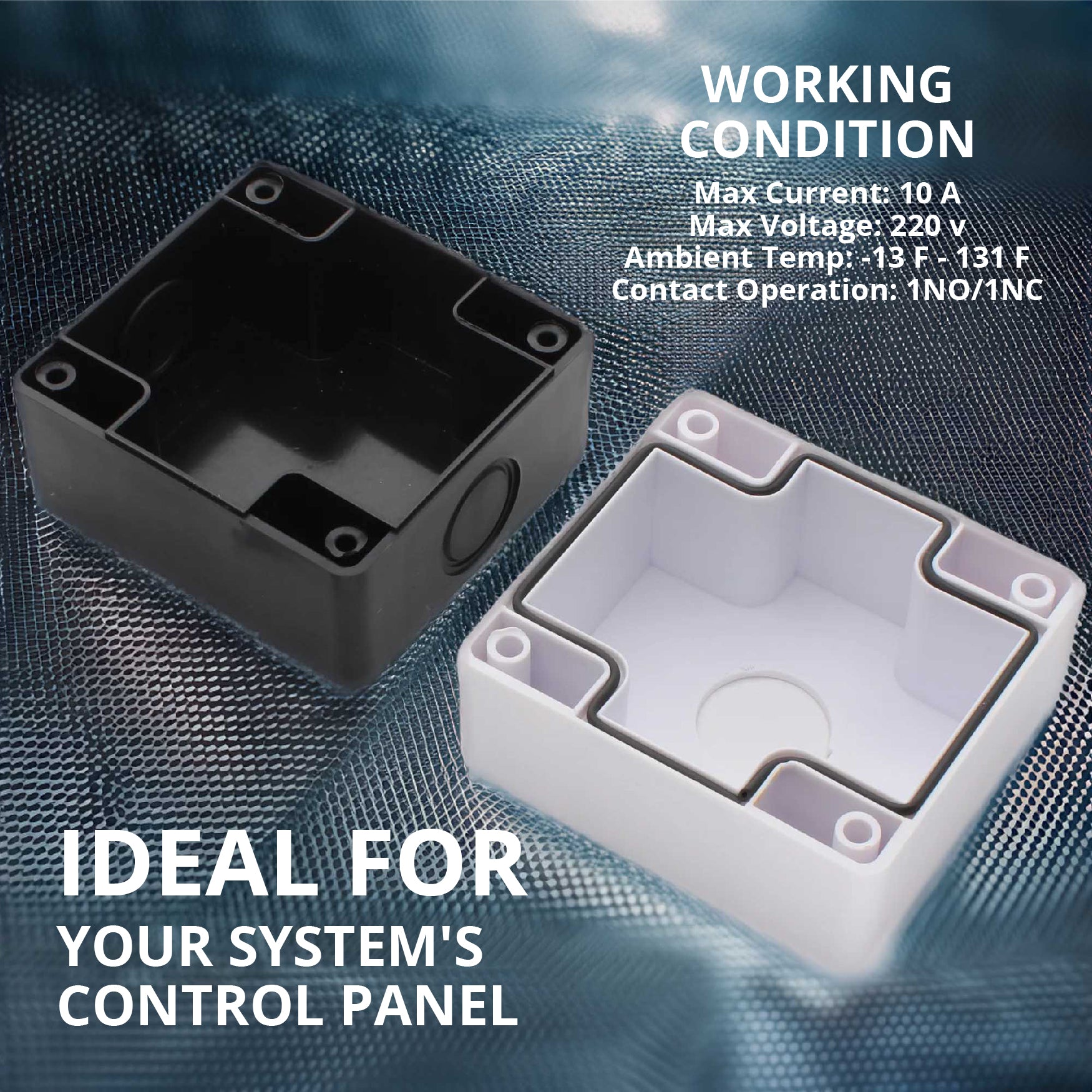 Shopcorp Single Push Button Switch Control Station Box, 22mm Dustproof ...