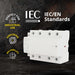 Shopcorp 100 Amp Contactor 4 Pole Normally Open 110/120VAC Coil - IEC 500V - HVAC, AC, Motor Load and Lighting Systems