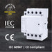 Shopcorp 40A 4 Pole Normally Closed Contactor IEC 400V - 110/120VAC Coil w/ DIN Rail for HVAC, AC, Motor Load & Lighting