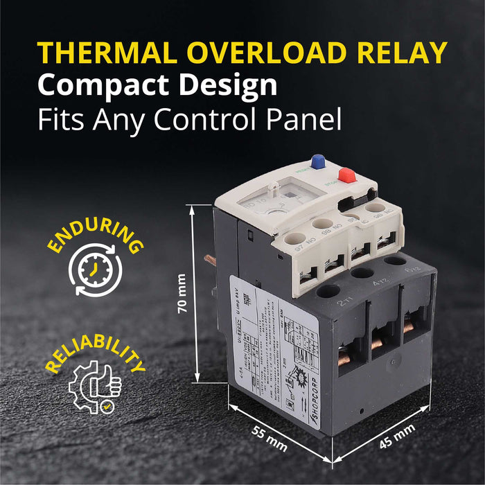 Thermal Overload Relay LR2-D13 (4–6A) – Motor Protection Relay with 1NO/1NC, IEC Rated, DIN Rail Mount