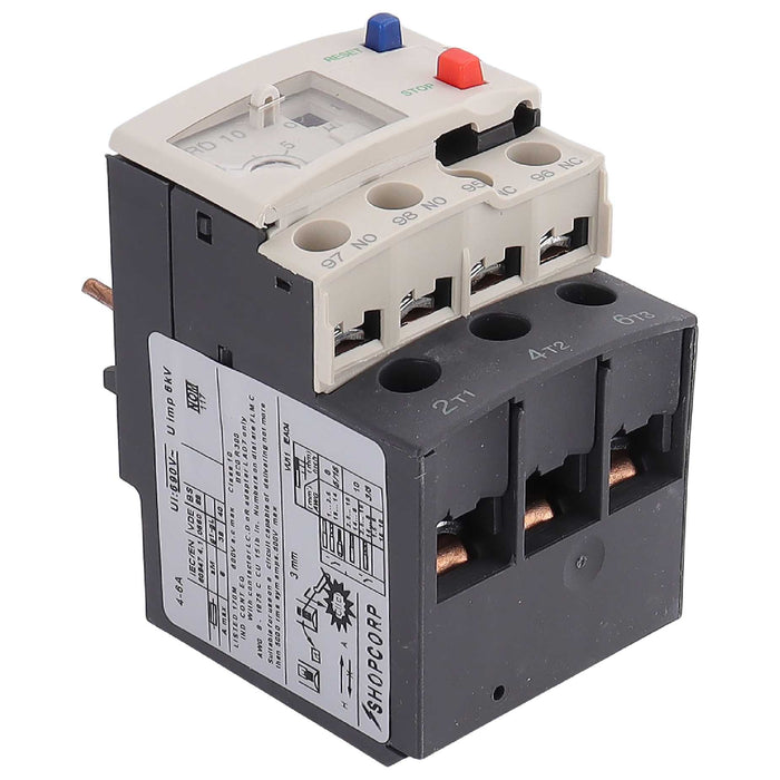 Thermal Overload Relay LR2-D13 (4–6A) – Motor Protection Relay with 1NO/1NC, IEC Rated, DIN Rail Mount