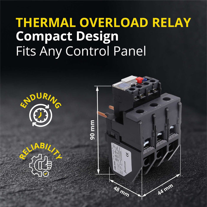 Thermal Overload Relay LR2-D13 (17–25A) – Motor Protection Relay with 1NO/1NC, IEC Rated, DIN Rail Mount