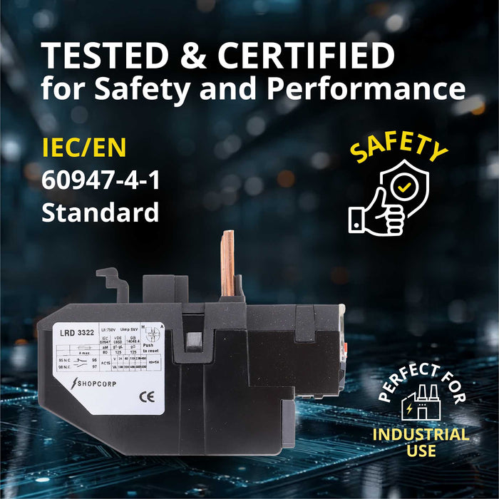 Thermal Overload Relay LR2-D13 (17–25A) – Motor Protection Relay with 1NO/1NC, IEC Rated, DIN Rail Mount