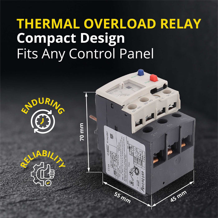 Thermal Overload Relay LR2-D13 (2.5–4A) – Motor Protection Relay with 1NO/1NC, IEC Rated, DIN Rail Mount