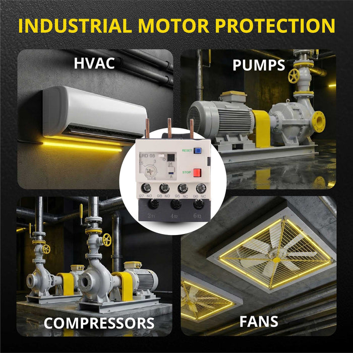 Thermal Overload Relay LR2-D13 (2.5–4A) – Motor Protection Relay with 1NO/1NC, IEC Rated, DIN Rail Mount
