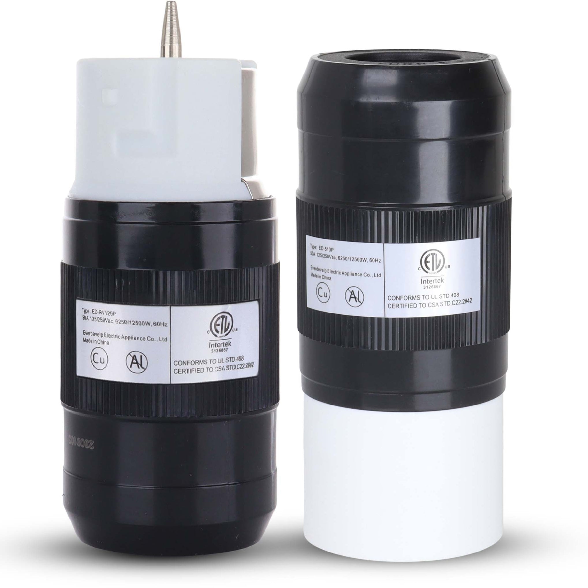 Generator Contactor Shopcorp 50A Generator Plug Set, Male & Female, 2 Pack | CS6364/CS6365 ...