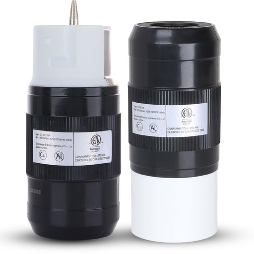 Shopcorp 50A Generator Plug Set (Female & Male, 2 Pack) – CS6364/CS6365 Twist Lock 125/250V, 12,500W