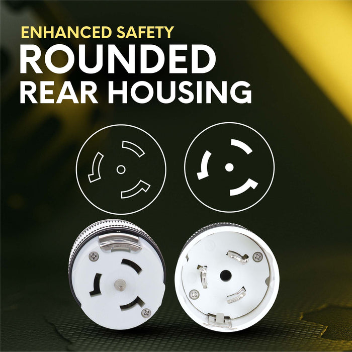 Shopcorp 50A Generator Plug Set (Female & Male, 2 Pack) – CS6364/CS6365 Twist Lock 125/250V, 12,500W