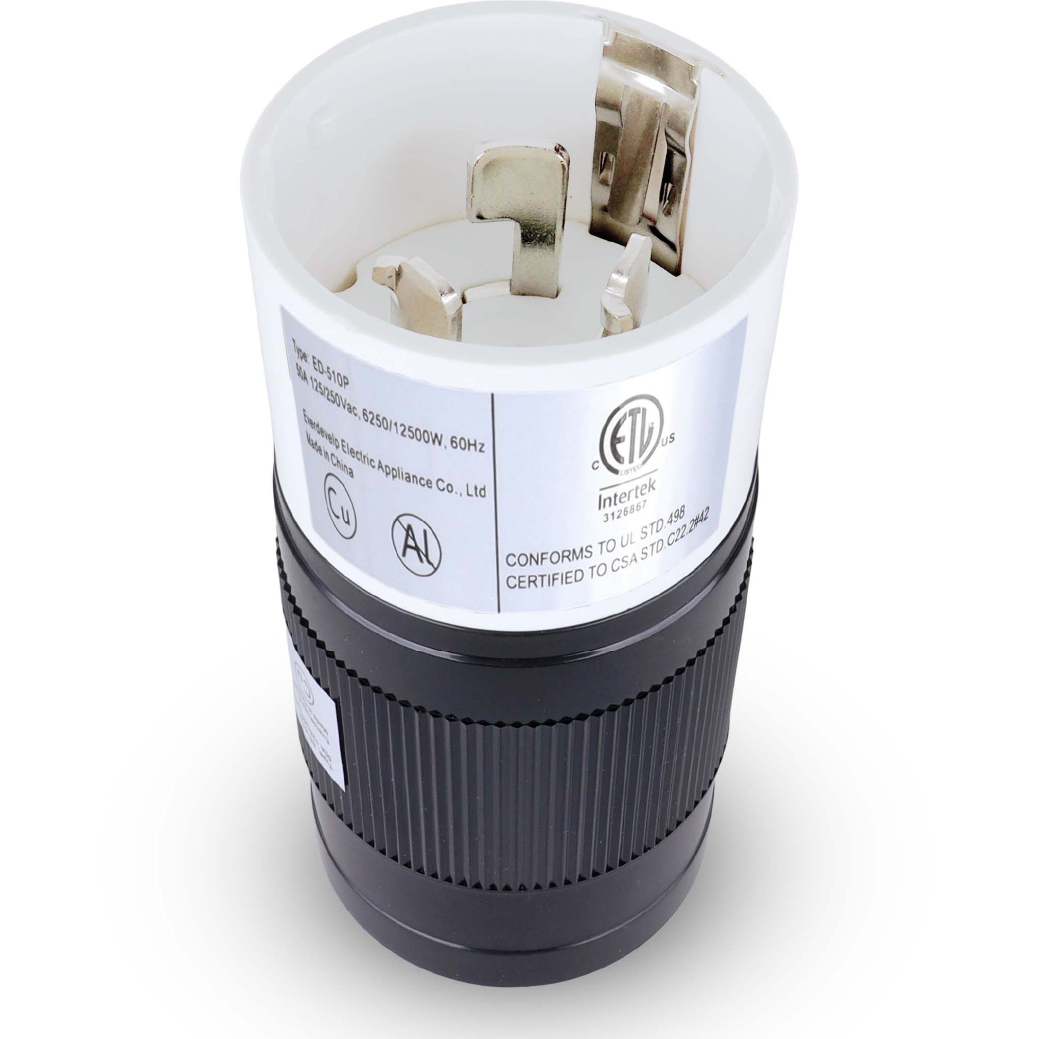 Shopcorp 50A Twist Lock RV Plug (Male) | CS6365 125/250V, 12,500W ...