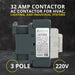 3 Pole 220/240VAC Coil Contactor - 50/60HZ for Motor Load, HVAC and Lighting