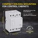 Shopcorp 63A AC/DC 4 Pole Normally Open UL Listed Contactor | 120V Coil, IEC 400V, DIN Rail Mount