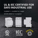 Shopcorp 63A AC/DC 4 Pole Normally Open UL Listed Contactor | 120V Coil, IEC 400V, DIN Rail Mount