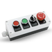 Shopcorp 22mm Control Station Box Set - Includes Momentary Push Buttons (Red and Green), Rotary Switch and Stay-Put Push Button