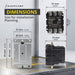 Shopcorp 40A 3 Pole 600V Definite Purpose, NO Contactor - 110/120VAC Coil for HVAC and Lighting - UL Certified - Dimensions