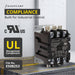 Shopcorp 40A 3 Pole 600V Definite Purpose - Normally Open Contactor - 208/240VAC Coil for HVAC & Lighting - UL Certified