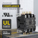 Shopcorp 60A 3 Pole Definite Purpose - 75 RES 24V Coil Contactor - UL Listed for HVAC, Refrigeration, and Heat Pump Systems